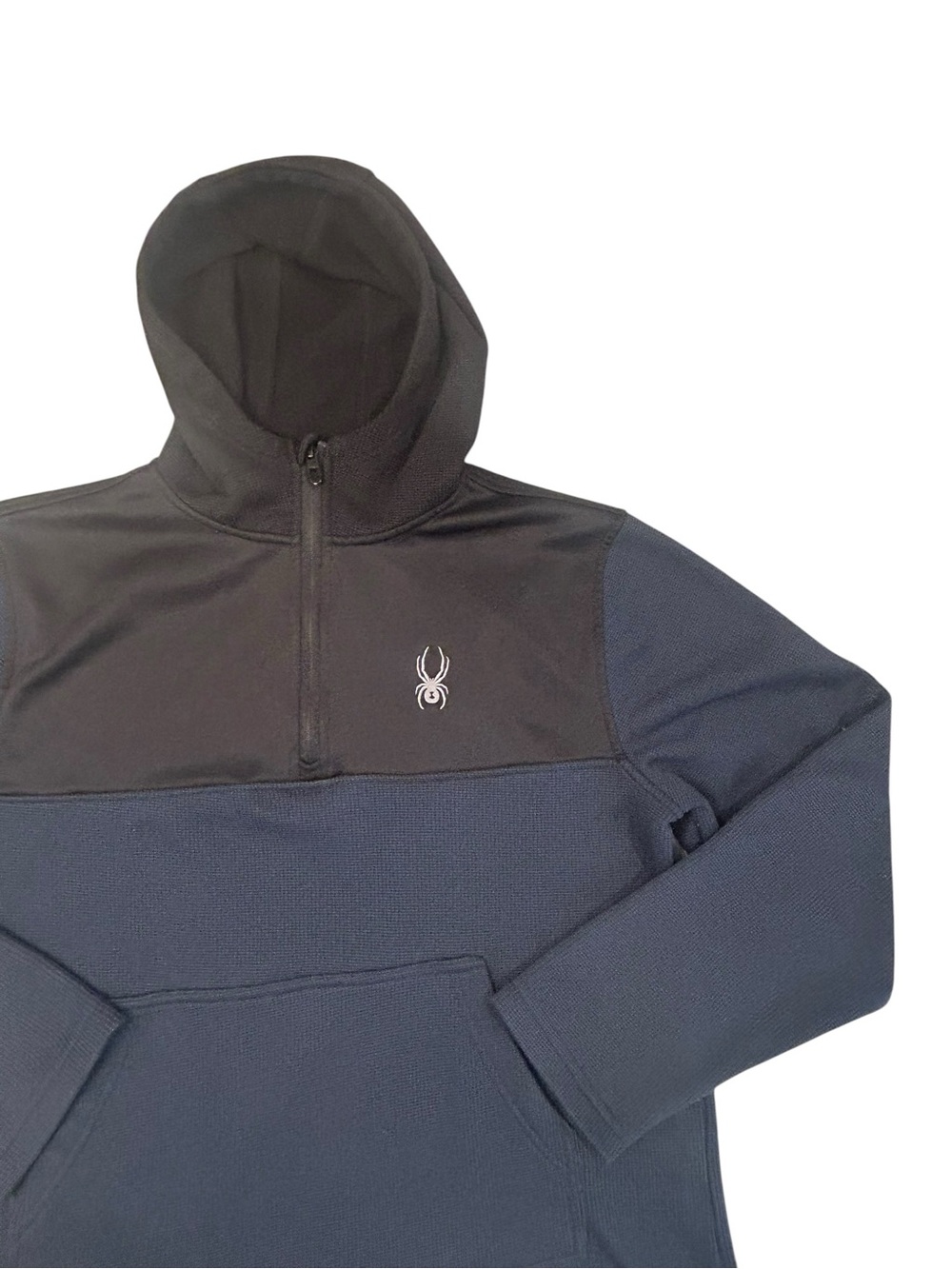 Spyder Racer‎ Men’s Half-Zip Pullover Hoodie L Navy and Black  Snowboard Casual